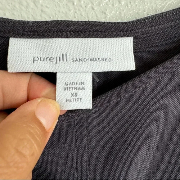 NWT Pure JJill SFTBLKBEAN Sandwashed Loose  Fit Tunic Dress With Pockets XSP - Picture 7 of 12